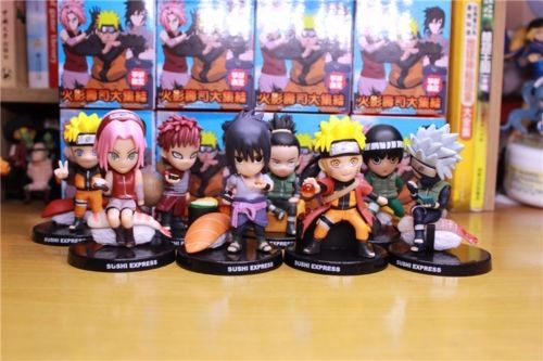 Anime Naruto Sushi Limited Eidition Collection 8pcs Set PVC Figure No Box