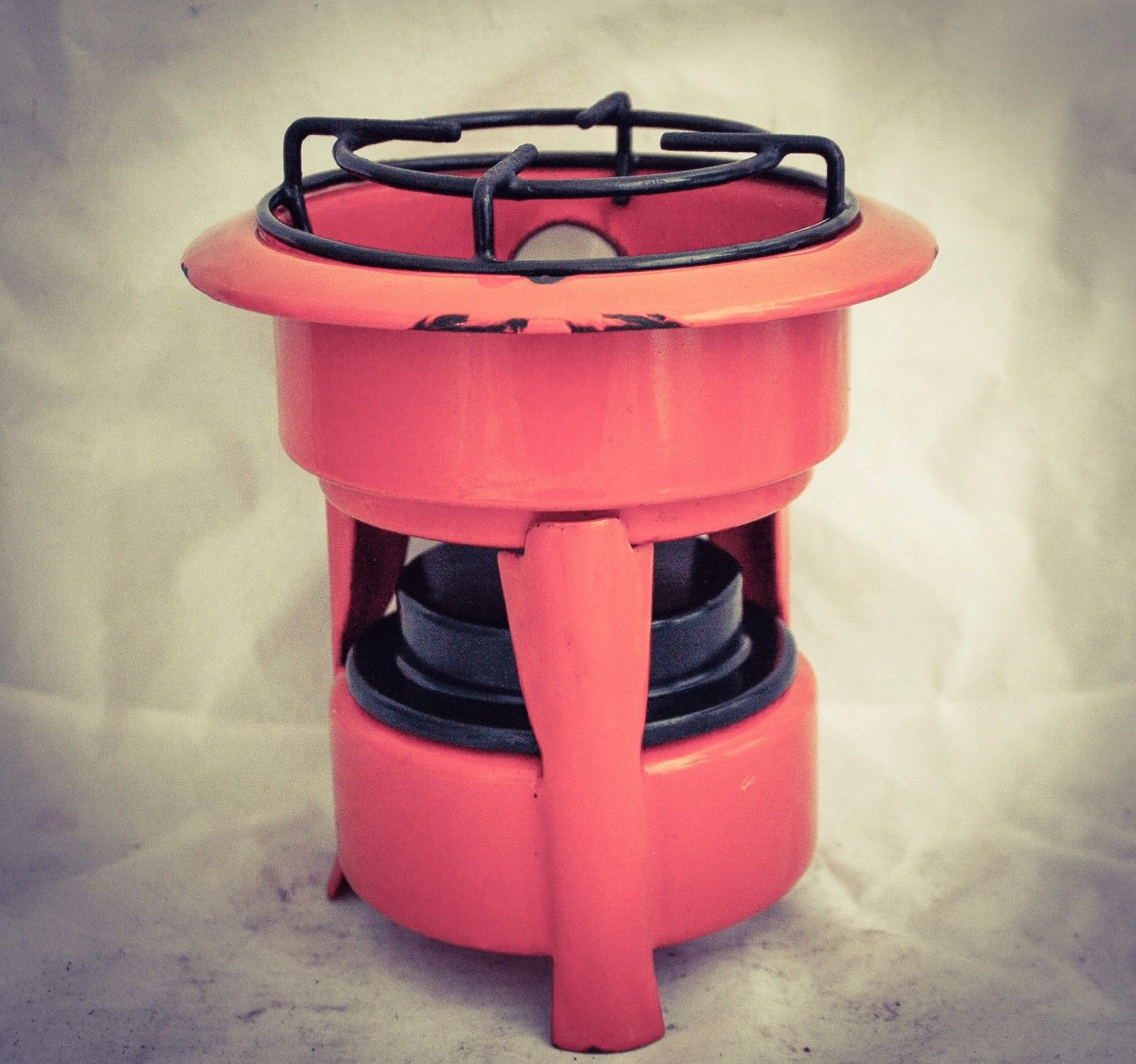 Dutch Enamelware Stove Kerosene fuel burner wick Petrol Enamel Orange